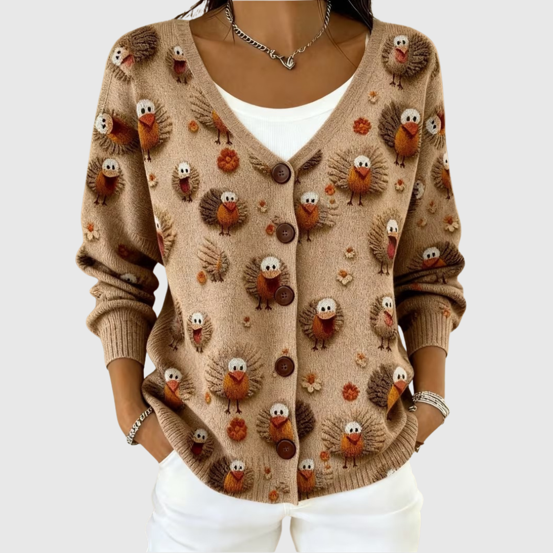Wendy | Comfortabele geknoopte gebreide cardigan