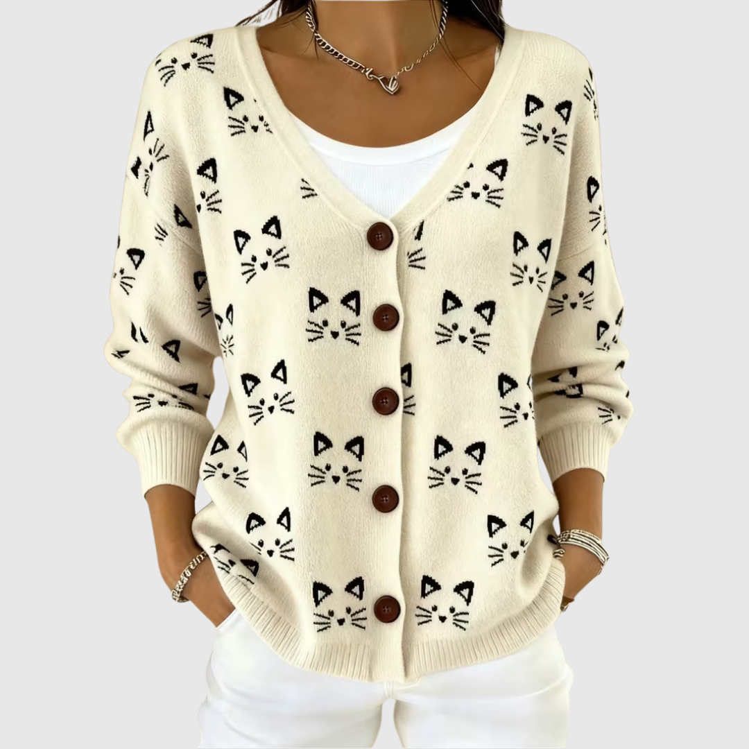 Daphne | Comfortabele geknoopte gebreide cardigan