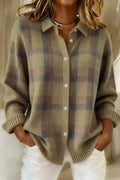 Tess | Gezellige geruite cardigan