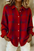 Noor | Zachte geruite cardigan met knopen