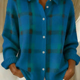 Vera | Geborstelde geruite cardigan