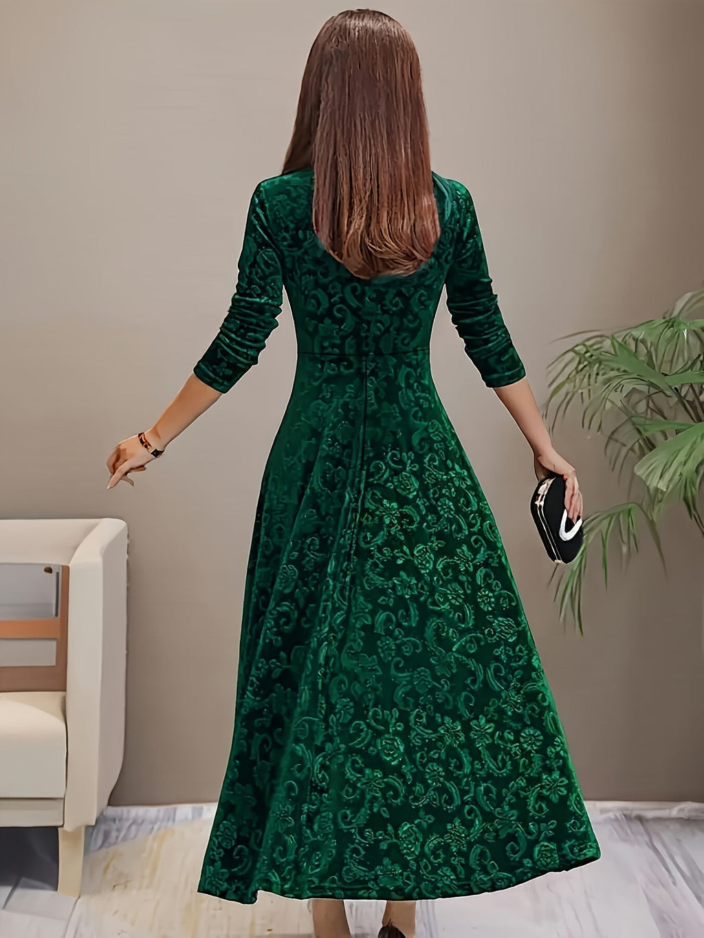 Isa | Maxidress Elegante met Patroon