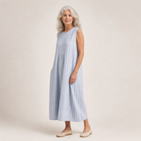 Roze - Comfortabele Zomerjurk Zonder Mouwen