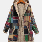 Ria | Gezellige Patchwork-Hoodie in Aardetinten