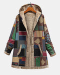 Ria | Gezellige Patchwork-Hoodie in Aardetinten