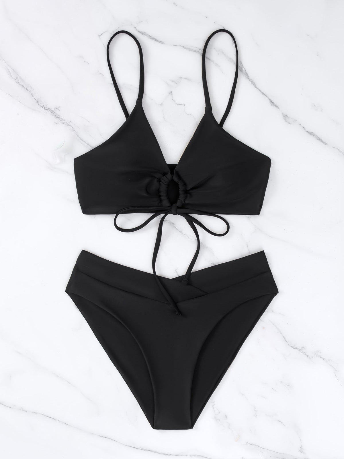 Miranda | Tweedelig Bikini Set met Knoop aan de Voorkant
