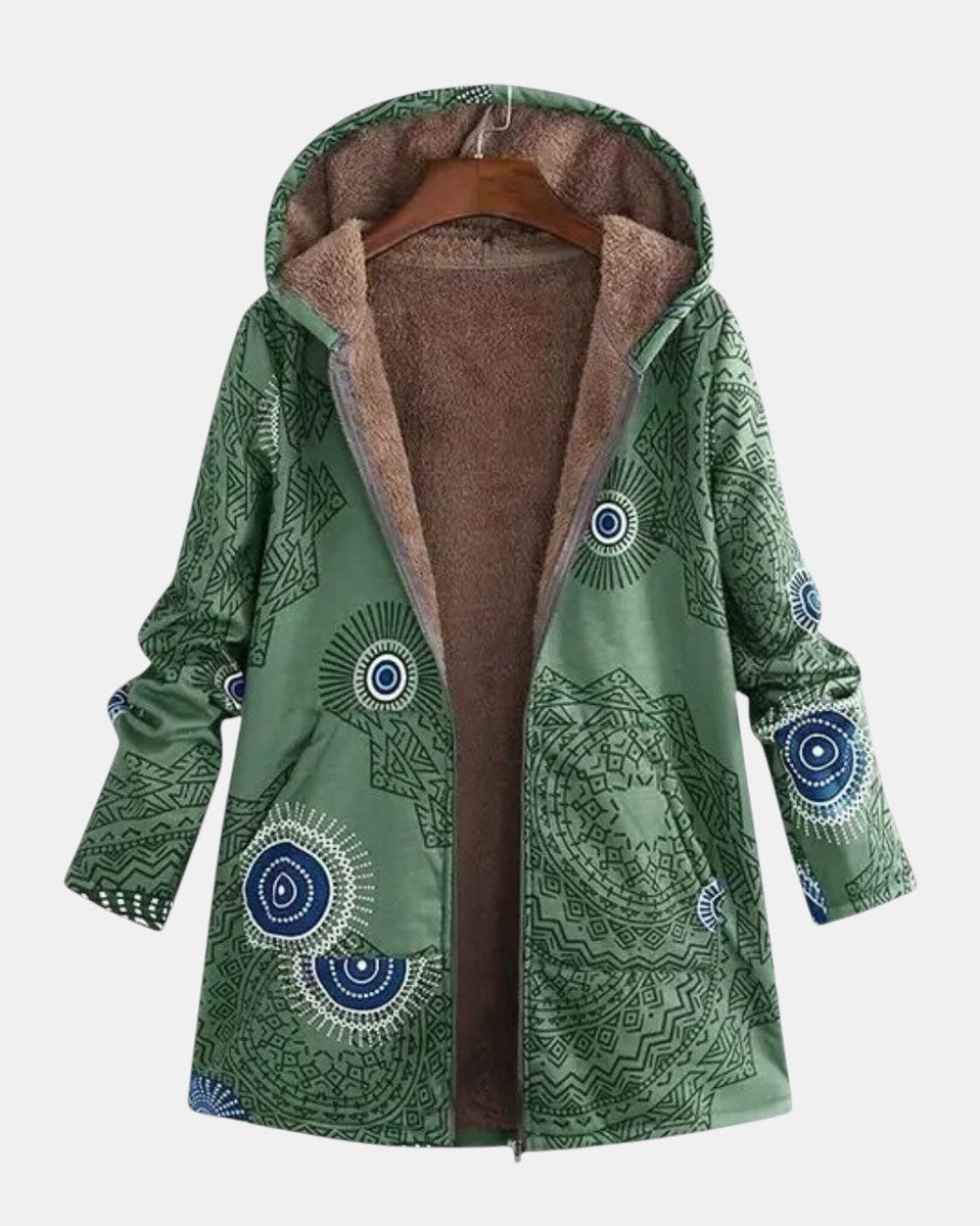 Bregje | Sherpa-jas met tribal patroon