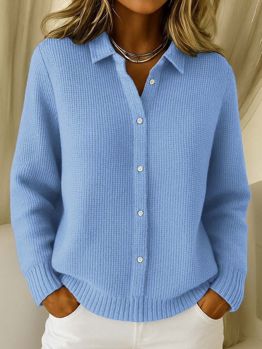 Maaike | Gestructureerde cardigan met knopen