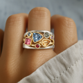 Vintage Bunter Zirkonia Ring